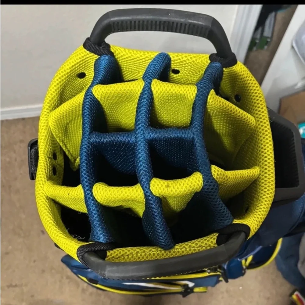 Men’s Navy Blue and Yellow Golf Bag